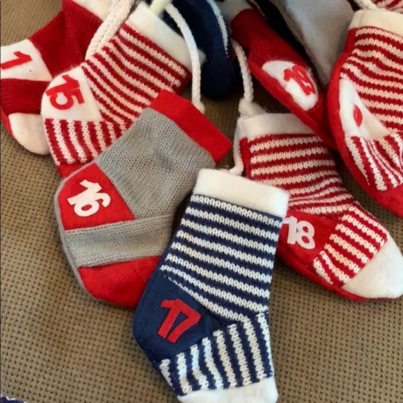 Adorable Christmas Advent Mini Stocking Garland - Picture 1 of 5